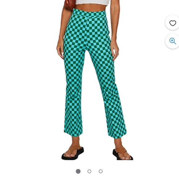 SOLD LALA Inspired Checkered Crop Flare leggings - Picture 1 of 3